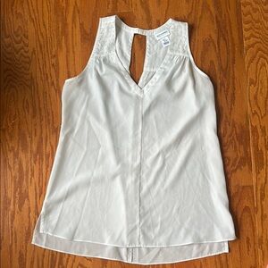 Motherhood Maternity Light Gray/White Sleeveless Blouse